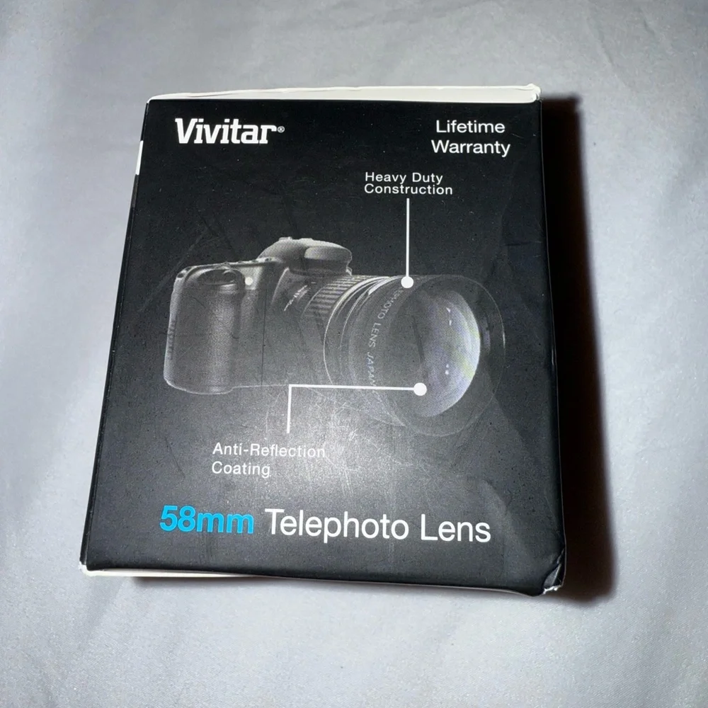 Black 2.2x Telephoto Lens for Cameras